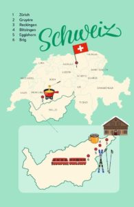 Das kleine Chalet in der Schweiz Karte der Schweiz