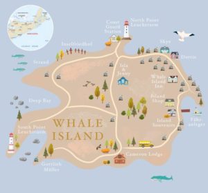 Landkarte Whale Island